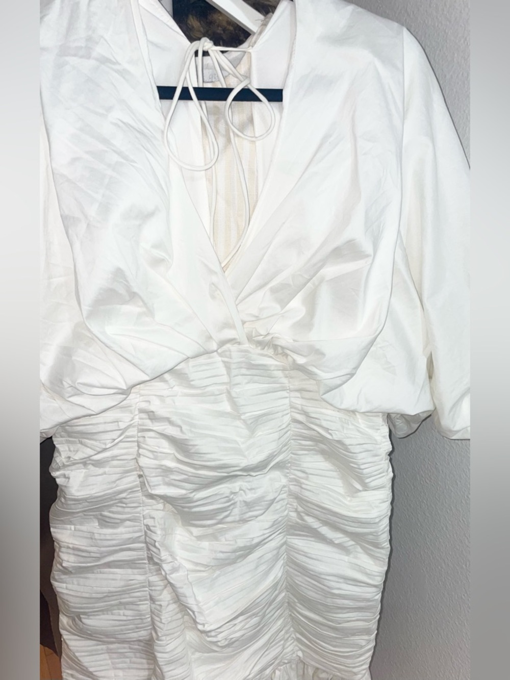 FN White Ruched Mini Dress - Picture 5 of 5